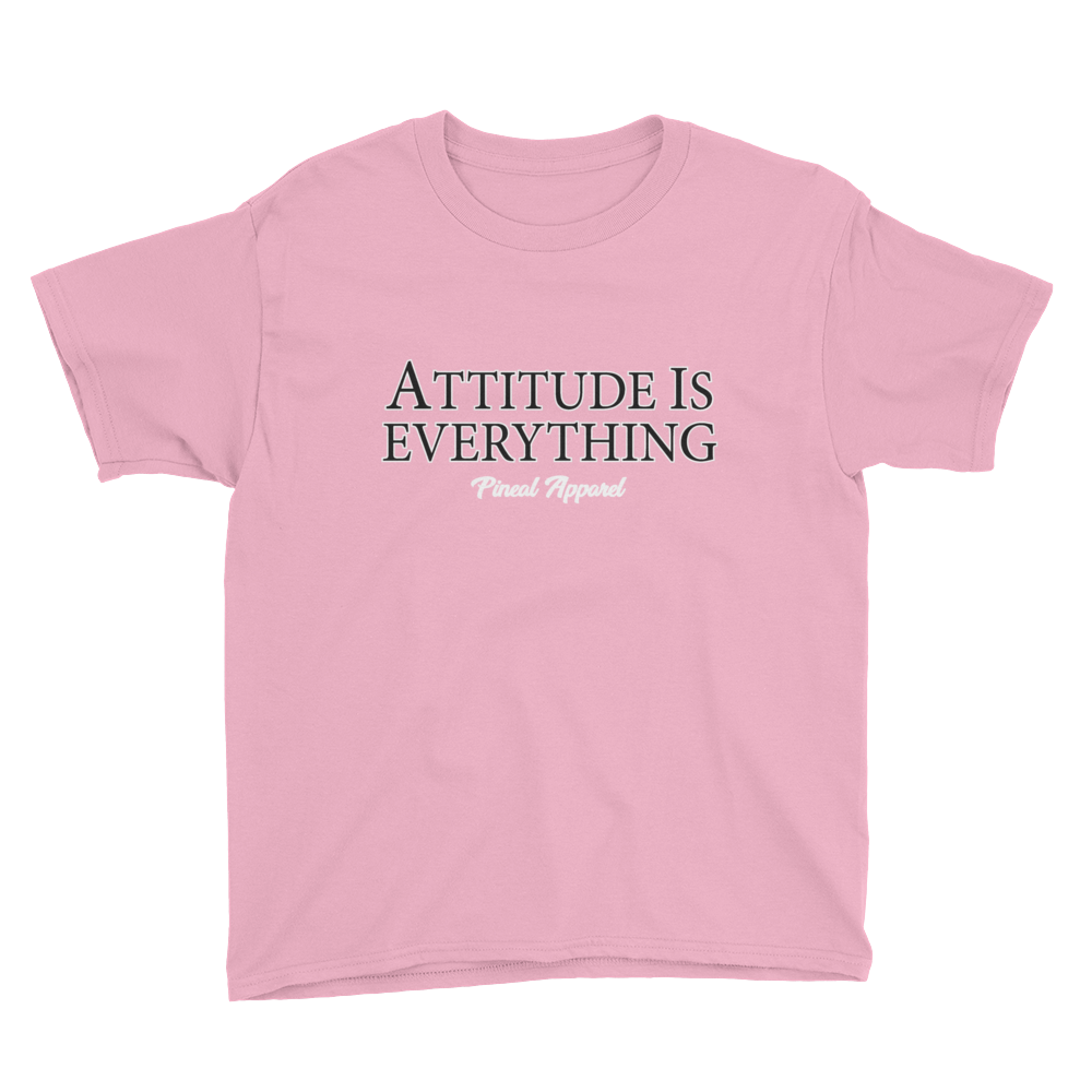 CHARITY PINK YOUTH ATTITUDE SHORT SLEEVE T-SHIRT